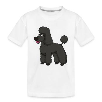 caniche doux - T-shirt bio Premium Enfant - blanc - Devant