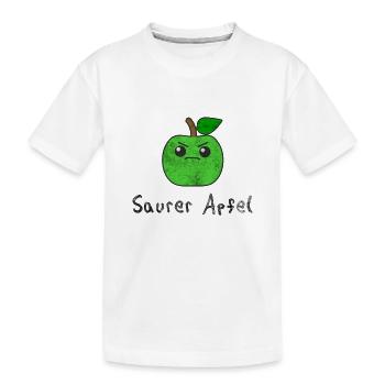 Sour Apple fruit Vegan calembours idée cadeau - T-shirt bio Premium Enfant - blanc - Devant