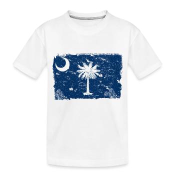 Caroline du Sud Drapeau Vintage - T-shirt bio Premium Enfant - blanc - Devant
