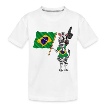 Brésiliens Zebra - T-shirt bio Premium Enfant - blanc - Devant