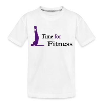 fitness - Kids' Premium Organic T-Shirt - white - Front