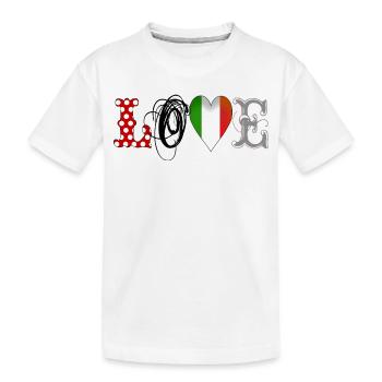 love italia - Kids' Premium Organic T-Shirt - white - Front