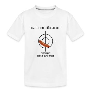 00 Würstchen gegrillt nicht gekocht - Kinder Premium Bio T-Shirt - Weiß - Vorne