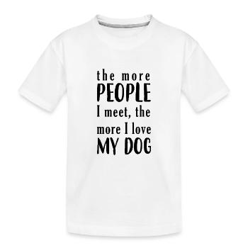 Hundeliebe - Kinder Premium Bio T-Shirt - Weiß - Vorne