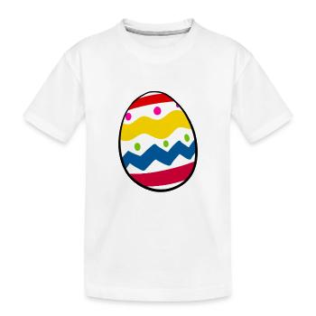 Ei - Kinder Premium Bio T-Shirt - Weiß - Vorne
