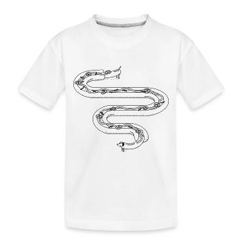 Longdog - Kinder Premium Bio T-Shirt - Weiß - Vorne