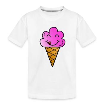 Eis - Kinder Premium Bio T-Shirt - Weiß - Vorne