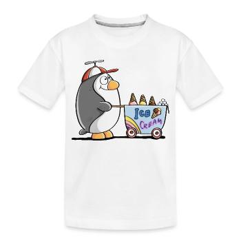 Pinguin Als Eisverkäufer - Eis - T-shirt bio Premium Enfant - blanc - Devant