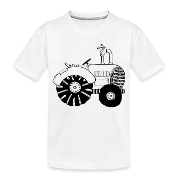Schicker Traktor - Traktoren - Trecker - Bulldog - Kinder Premium Bio T-Shirt - Weiß - Vorne