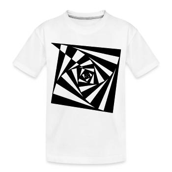 Spiral Tribe psychedelische Illusion - Kinder Premium Bio T-Shirt - Weiß - Vorne