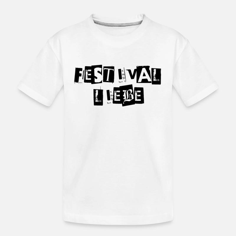 festival Liebe Geschenk Geschenkidee - Kinder Premium Bio T-Shirt - Weiß