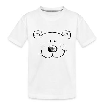 Bärchen Kopf - Bär - Bären - Teddybär - Grizzly - Kinder Premium Bio T-Shirt - Weiß - Vorne