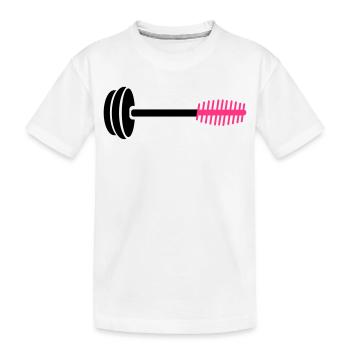 Icône de peigne rose néon - T-shirt bio Premium Enfant - blanc - Devant