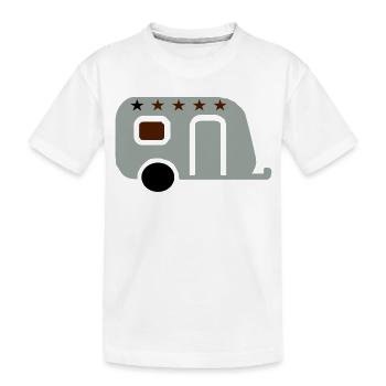 campen - Kinder Premium Bio T-Shirt - Weiß - Vorne