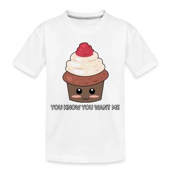 You Know You Want Me - Kinder Premium Bio T-Shirt - Weiß - Vorne