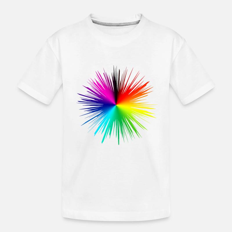 Explosion de couleur rafale radiale - T-shirt bio Premium Enfant - blanc