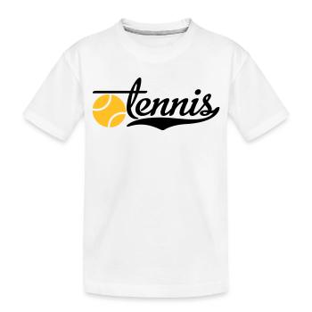 Tennis - Kinder Premium Bio T-Shirt - Weiß - Vorne