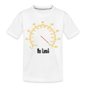 Tacho | No Limit - Kinder Premium Bio T-Shirt - Weiß - Vorne