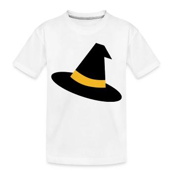 Chapeau de sorcière - T-shirt bio Premium Enfant - blanc - Devant