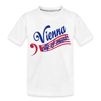 wien - Kinder Premium Bio T-Shirt - Weiß - Vorne