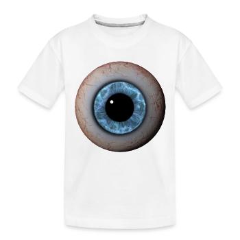 Auge Nahaufnahme Blaue Iris - Kinder Premium Bio T-Shirt - Weiß - Vorne