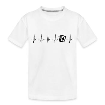 Poker Geschenk Pokerspieler Pokerface Casino - Kinder Premium Bio T-Shirt - Weiß - Vorne