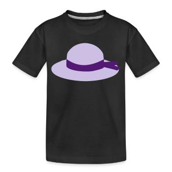 hat - Kids' Premium Organic T-Shirt - black - Front