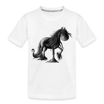 Black Pearl - Friesian Horse - Friese - Pferd - Kinder Premium Bio T-Shirt - Weiß - Vorne