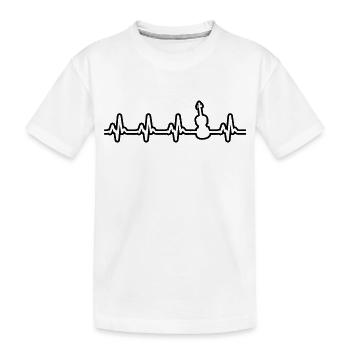 Violine Geige - Kinder Premium Bio T-Shirt - Weiß - Vorne