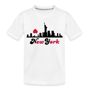 new york - Kinder Premium Bio T-Shirt - Weiß - Vorne