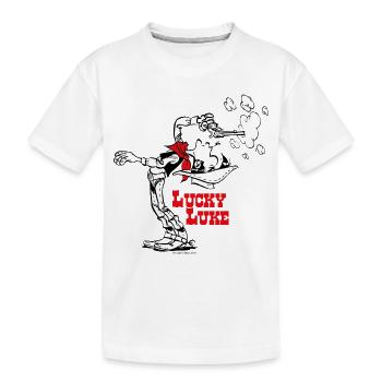 Lucky Luke Cow-boy Dur Á Cuire - T-shirt bio Premium Enfant - blanc - Devant