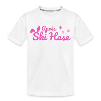 Apres Ski Rabbit Ski Après Ski Party Rose neige - T-shirt bio Premium Enfant - blanc - Devant