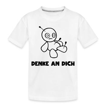 Voodoo Puppe - Kinder Premium Bio T-Shirt - Weiß - Vorne