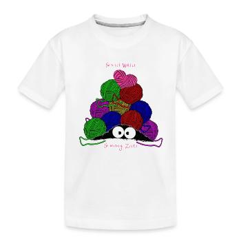 Wolle - Kinder Premium Bio T-Shirt - Weiß - Vorne