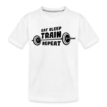 Bodybuilder disant - T-shirt bio Premium Enfant - blanc - Devant