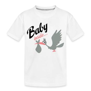 grossesse - T-shirt bio Premium Enfant - blanc - Devant