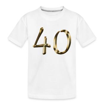 40 Jahre Gold 40. Geburtstag Jubilar Jubiläum - Kinder Premium Bio T-Shirt - Weiß - Vorne