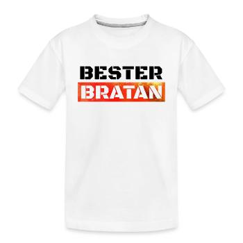 Bester Bratan Bruder Kumpel Digga - Kinder Premium Bio T-Shirt - Weiß - Vorne