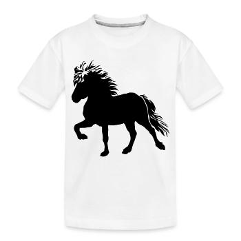 Cute Icelandic Horse Tölt 5, Icelandic, Icelandic Pony - Kids' Premium Organic T-Shirt - white - Front