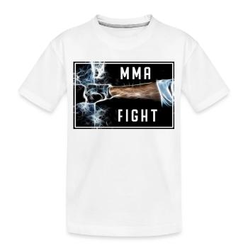 MMA - Fight - Kids' Premium Organic T-Shirt - white - Front