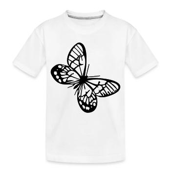 Schmetterlinge: Callitaera Aurora - Kinder Premium Bio T-Shirt - Weiß - Vorne