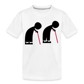 old people - Kids' Premium Organic T-Shirt - white - Front