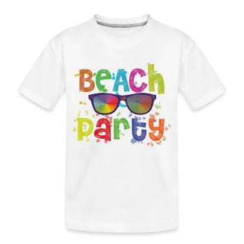 Beach Party - Kids' Premium Organic T-Shirt - white - Front