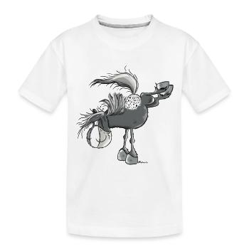 Witziger Appaloosa - Westernpferd - Kinder Premium Bio T-Shirt - Weiß - Vorne