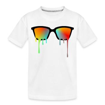 Lunettes de soleil - T-shirt bio Premium Enfant - blanc - Devant