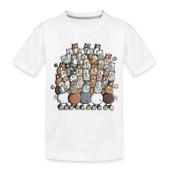 Coloré Tas De Chevaux - Cheval - T-shirt bio Premium Enfant - blanc - Devant