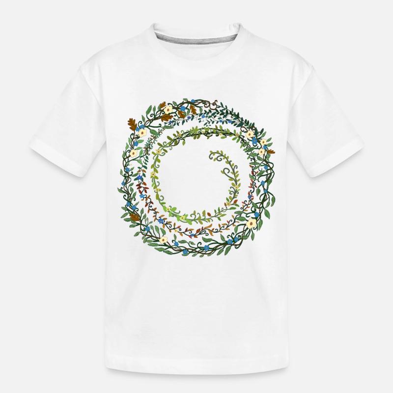 feuilles - T-shirt bio Premium Enfant - blanc