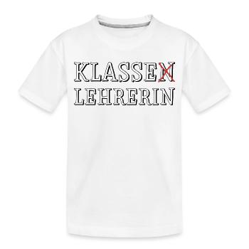 Klassen Lehrerin - Kinder Premium Bio T-Shirt - Weiß - Vorne