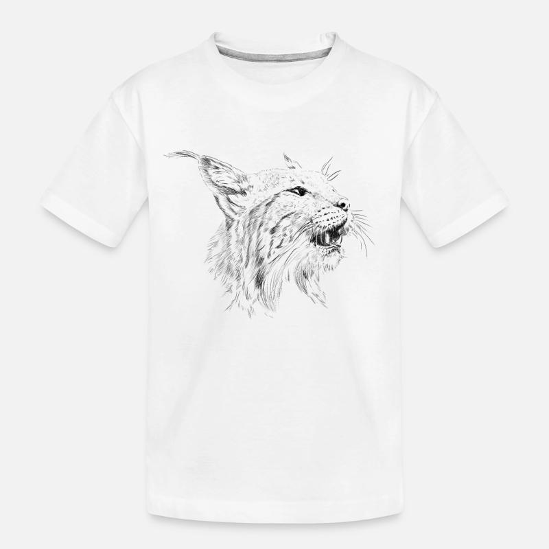Luchs - Kinder Premium Bio T-Shirt - Weiß