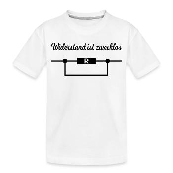 Widerstand ist zwecklos. - Kinder Premium Bio T-Shirt - Weiß - Vorne